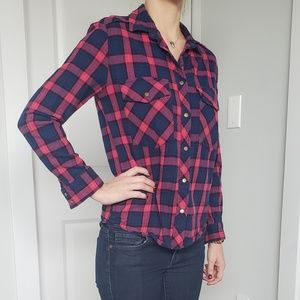 Forever 21 Cotton Checkered Top